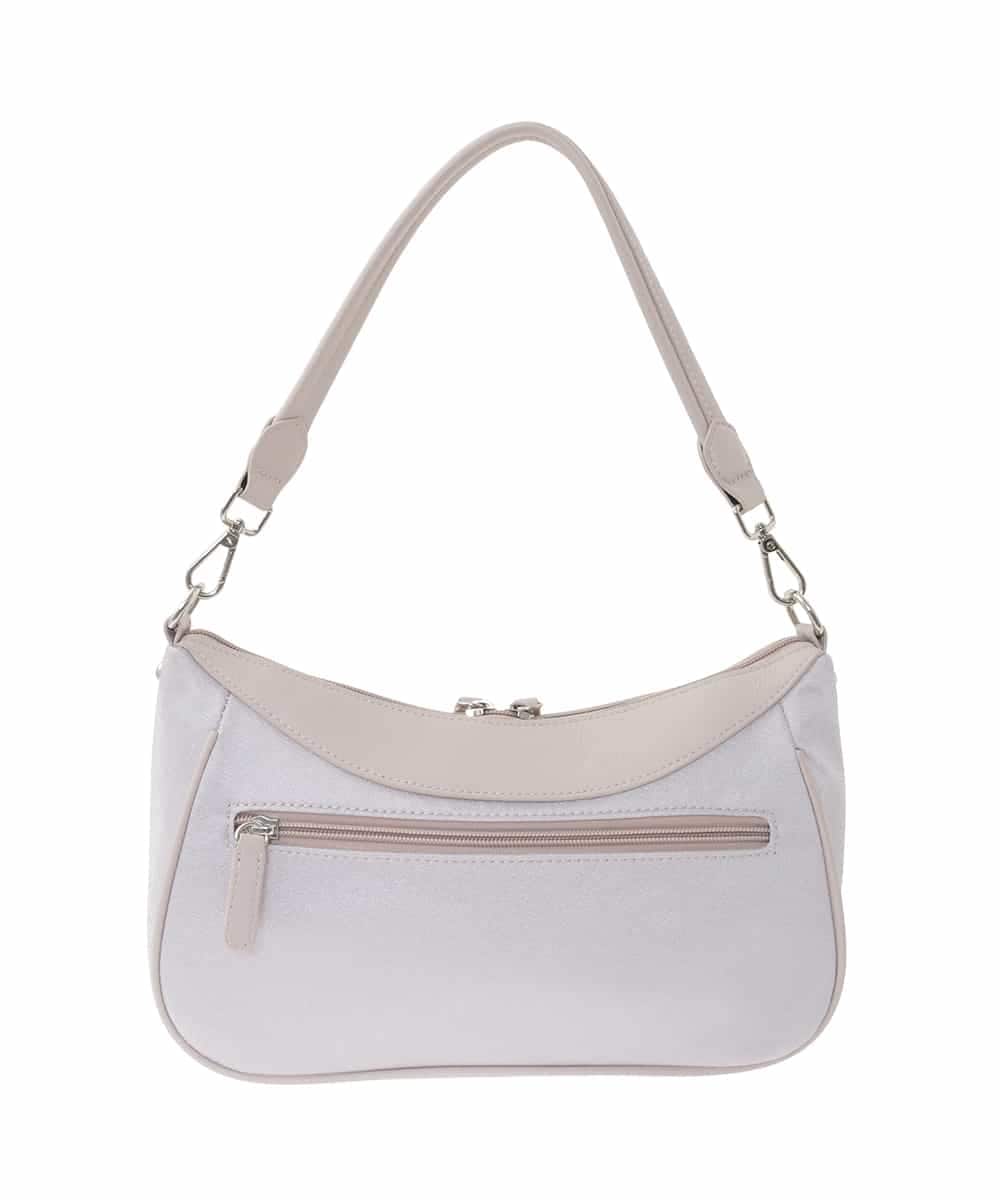 BPCED23160 MK MICHEL KLEIN BAG(MK ミッシェルクラン バッグ) [2WAY]異素材ポイントラウンドショルダーバッグ ラベンダー