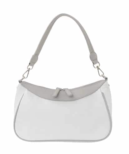 BPCED23160 MK MICHEL KLEIN BAG [2WAY]異素材ポイントラウンドショルダーバッグ