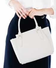BPCEG04140 MK MICHEL KLEIN BAG(MK ミッシェルクラン バッグ) 【2WAY】フェイクレザースクエアーバッグ ホワイト