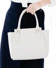 BPCEG04140 MK MICHEL KLEIN BAG(MK ミッシェルクラン バッグ) 【2WAY】フェイクレザースクエアーバッグ ライトグレー