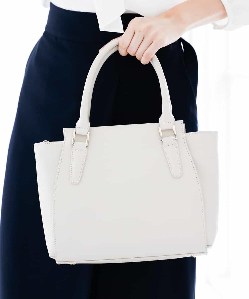 BPCEG04140 MK MICHEL KLEIN BAG(MK ミッシェルクラン バッグ) 【2WAY】フェイクレザースクエアーバッグ ライトグレー