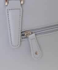 BPCEG04140 MK MICHEL KLEIN BAG(MK ミッシェルクラン バッグ) 【2WAY】フェイクレザースクエアーバッグ ライトグレー