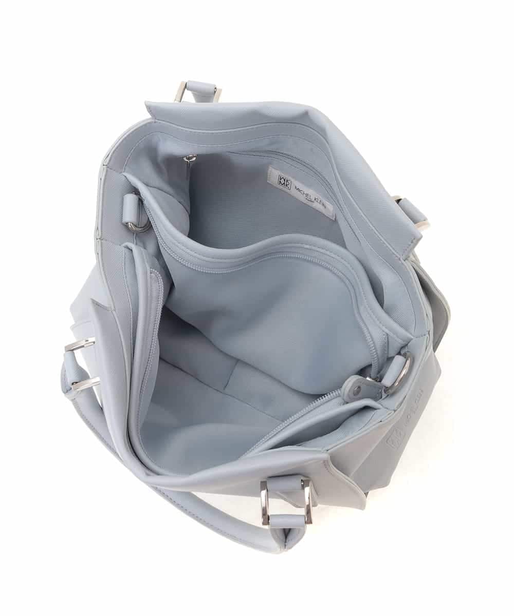 BPCEG04140 MK MICHEL KLEIN BAG(MK ミッシェルクラン バッグ) 【2WAY】フェイクレザースクエアーバッグ ライトグレー