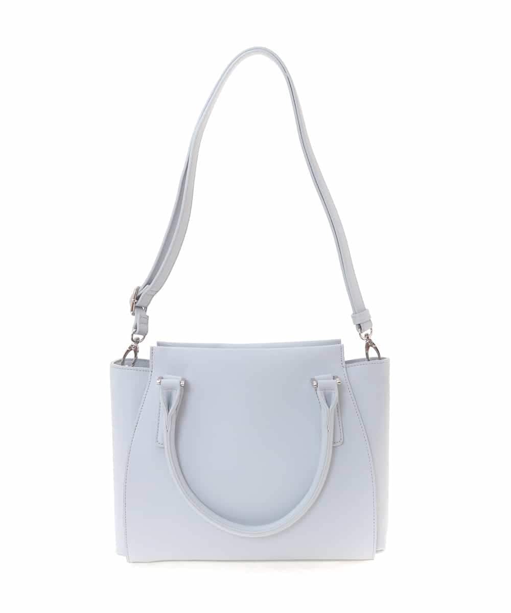 BPCEG04140 MK MICHEL KLEIN BAG(MK ミッシェルクラン バッグ) 【2WAY】フェイクレザースクエアーバッグ ライトグレー