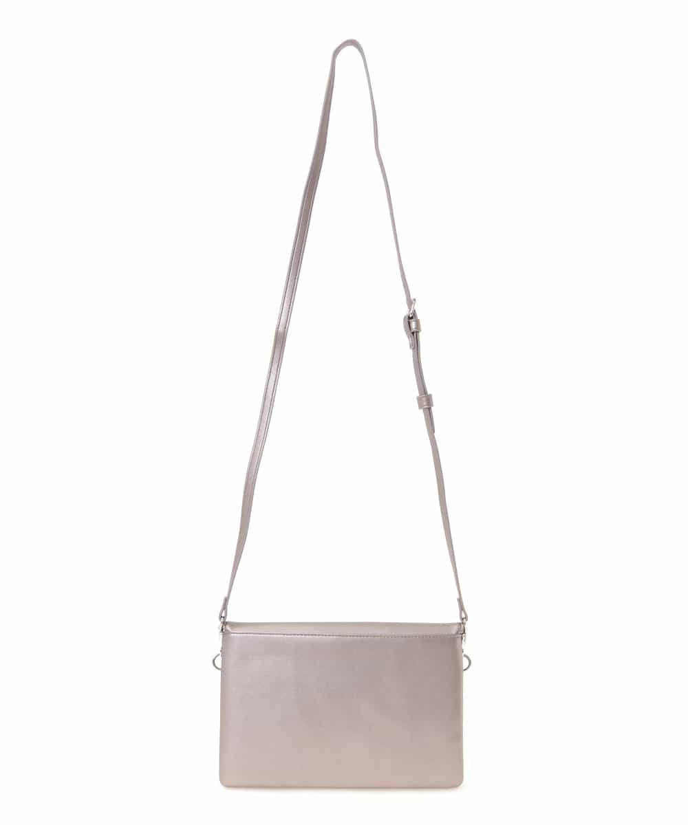 BPCEG81110 MK MICHEL KLEIN BAG(MK ミッシェルクラン バッグ) 【販売停止】【2WAY】スターパンチングクラッチバッグ ダークシルバー