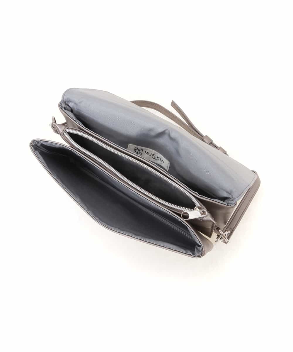 BPCEG81110 MK MICHEL KLEIN BAG(MK ミッシェルクラン バッグ) 【販売停止】【2WAY】スターパンチングクラッチバッグ ダークシルバー