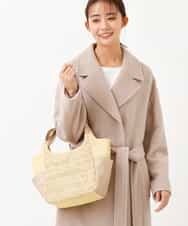 BPCEP11130 MK MICHEL KLEIN BAG(MK ミッシェルクラン バッグ) 【2WAY】フェイクレザー パンチングレーストートバッグ イエロー