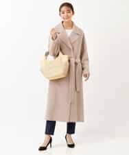 BPCEP11130 MK MICHEL KLEIN BAG(MK ミッシェルクラン バッグ) 【2WAY】フェイクレザー パンチングレーストートバッグ イエロー