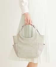 BPCEP11130 MK MICHEL KLEIN BAG(MK ミッシェルクラン バッグ) 【2WAY】フェイクレザー パンチングレーストートバッグ グレー