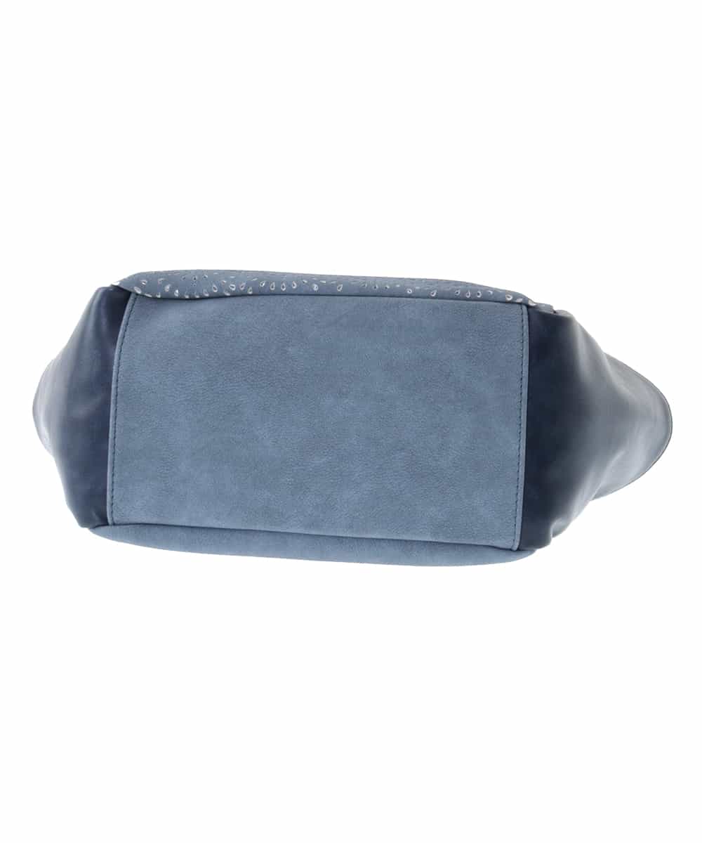 BPCEP11130 MK MICHEL KLEIN BAG(MK ミッシェルクラン バッグ) 【2WAY】フェイクレザー パンチングレーストートバッグ ブルー