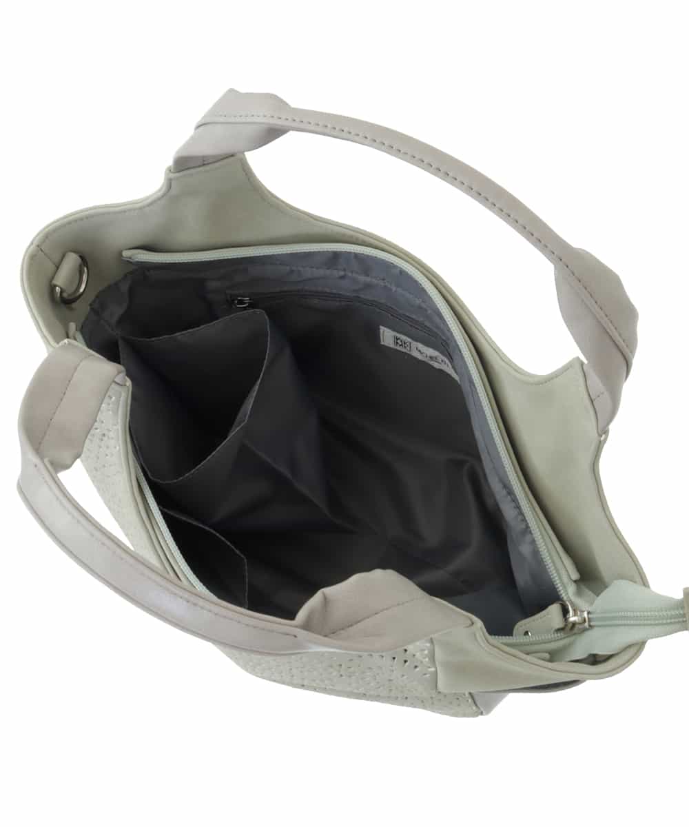 BPCEP11130 MK MICHEL KLEIN BAG(MK ミッシェルクラン バッグ) 【2WAY】フェイクレザー パンチングレーストートバッグ ブルー