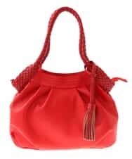 BPCEP23150 MK MICHEL KLEIN BAG(MK ミッシェルクラン バッグ) 【2WAY】編みハンドルトートバッグ レッド