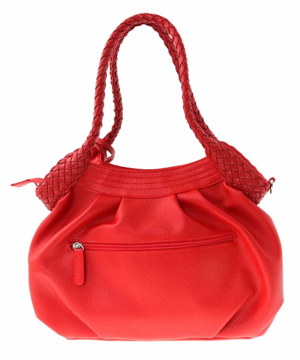 BPCEP23150 MK MICHEL KLEIN BAG(MK ミッシェルクラン バッグ) 【2WAY】編みハンドルトートバッグ レッド