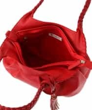 BPCEP23150 MK MICHEL KLEIN BAG(MK ミッシェルクラン バッグ) 【2WAY】編みハンドルトートバッグ レッド