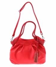 BPCEP23150 MK MICHEL KLEIN BAG(MK ミッシェルクラン バッグ) 【2WAY】編みハンドルトートバッグ レッド