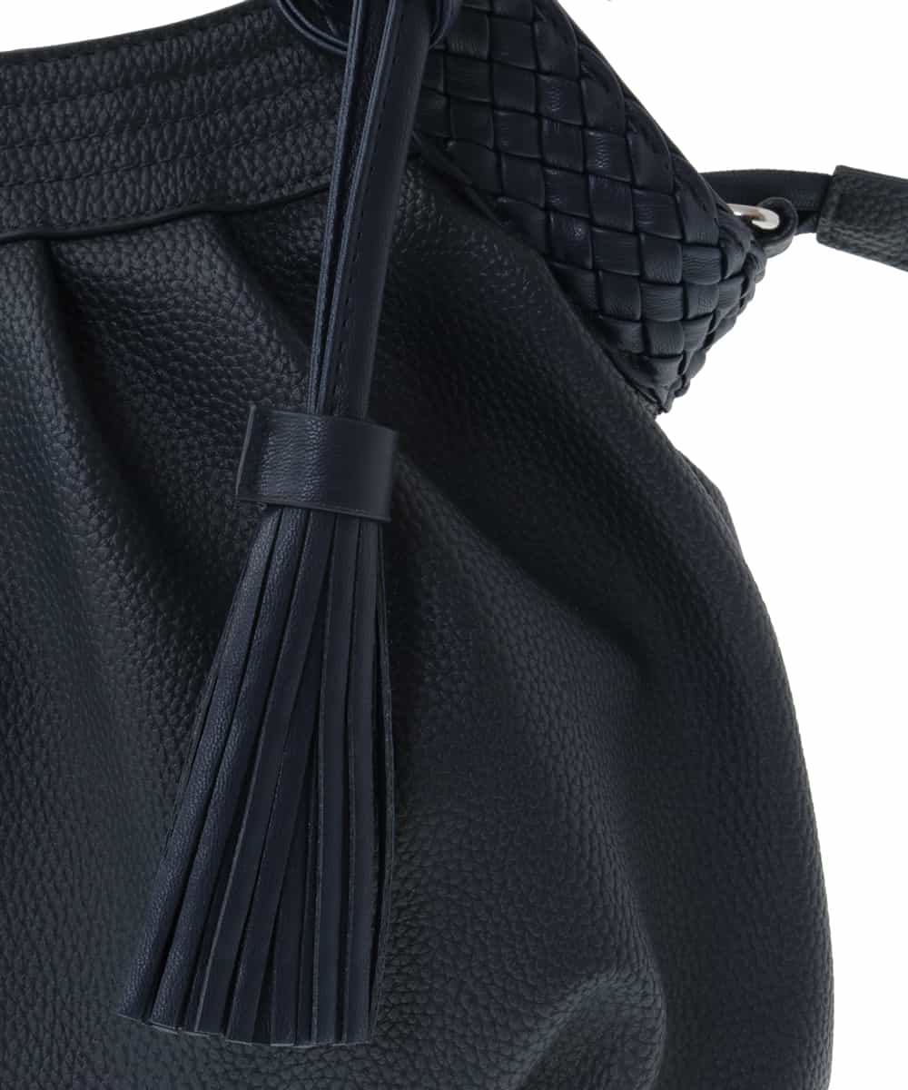 BPCEP23150 MK MICHEL KLEIN BAG(MK ミッシェルクラン バッグ) 【2WAY】編みハンドルトートバッグ レッド