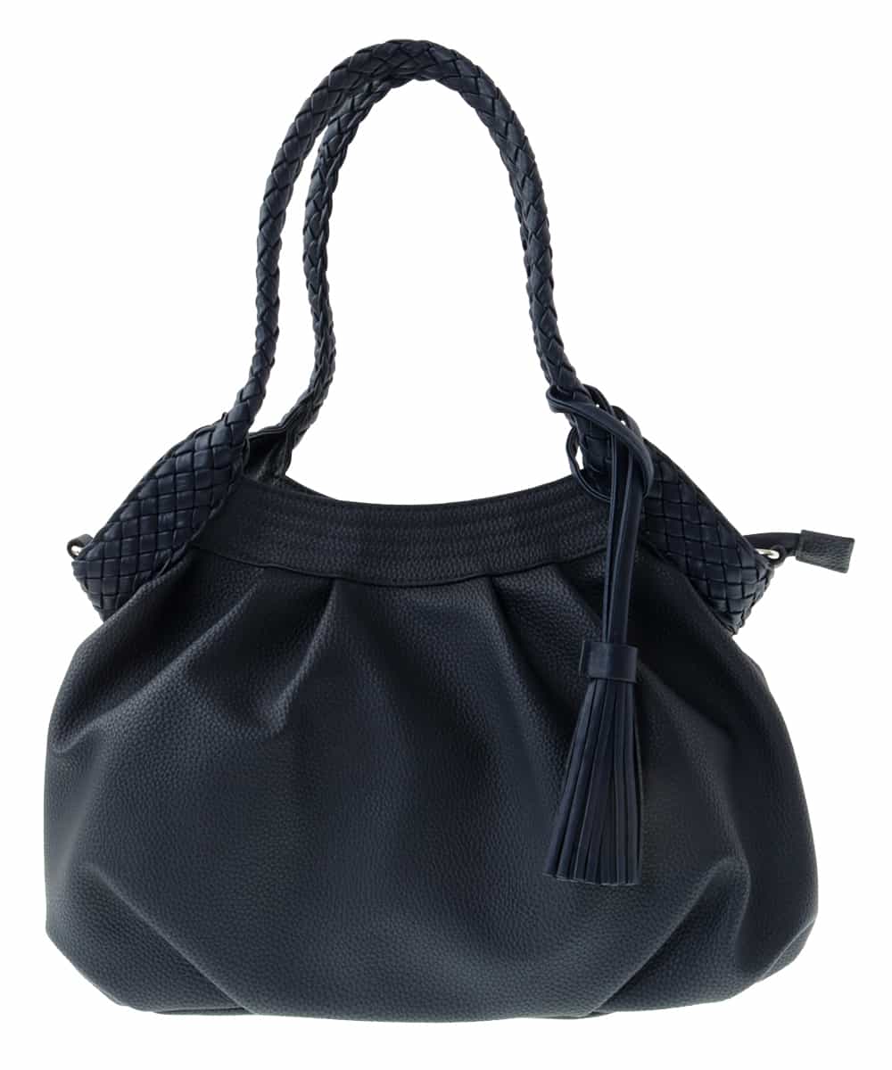 BPCEP23150 MK MICHEL KLEIN BAG(MK ミッシェルクラン バッグ) 【2WAY】編みハンドルトートバッグ ネイビー