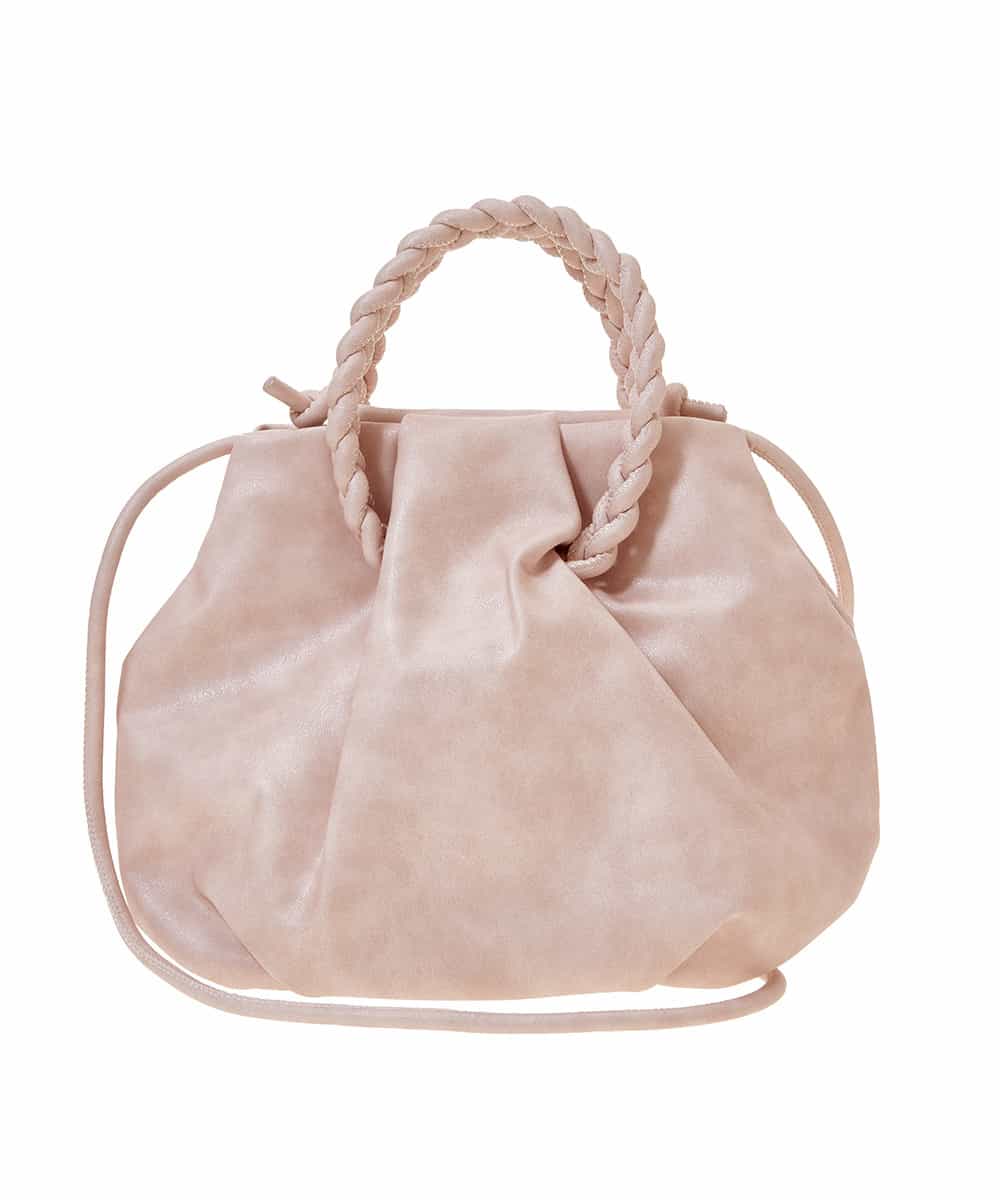 BPCEP24130 MK MICHEL KLEIN BAG(MK ミッシェルクラン バッグ) 【2WAY】編みデザインハンドルバッグ ピンク