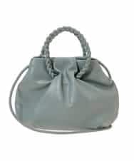 BPCEP24130 MK MICHEL KLEIN BAG(MK ミッシェルクラン バッグ) 【2WAY】編みデザインハンドルバッグ グリーン