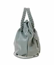 BPCEP24130 MK MICHEL KLEIN BAG(MK ミッシェルクラン バッグ) 【2WAY】編みデザインハンドルバッグ グリーン