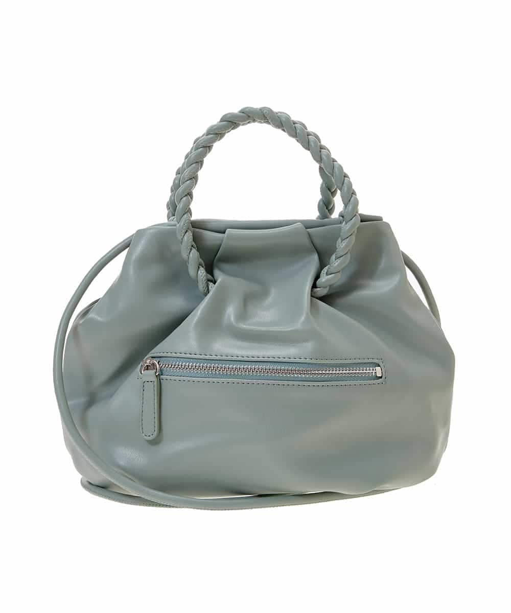 BPCEP24130 MK MICHEL KLEIN BAG(MK ミッシェルクラン バッグ) 【2WAY】編みデザインハンドルバッグ グリーン