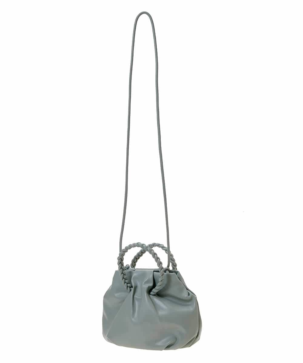 BPCEP24130 MK MICHEL KLEIN BAG(MK ミッシェルクラン バッグ) 【2WAY】編みデザインハンドルバッグ グリーン