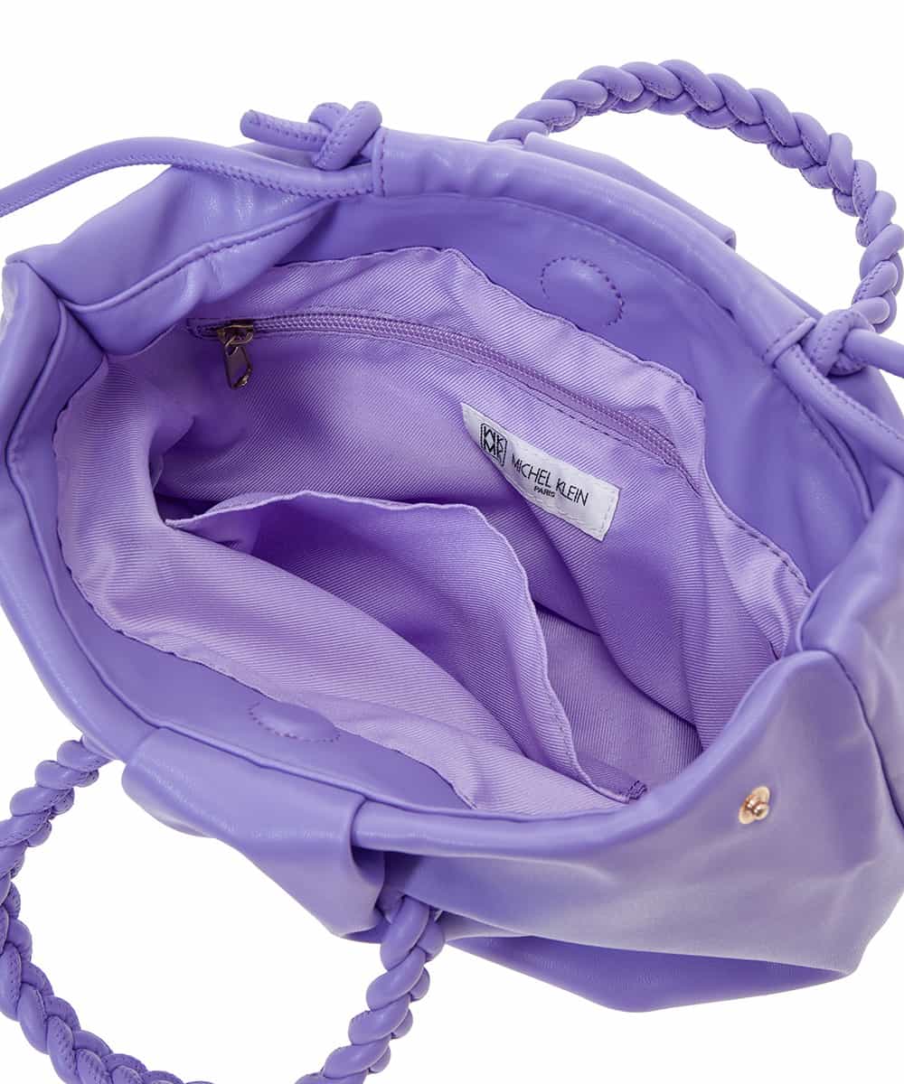 BPCEP24130 MK MICHEL KLEIN BAG(MK ミッシェルクラン バッグ) 【2WAY】編みデザインハンドルバッグ グリーン