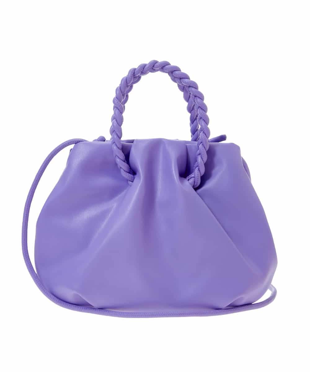BPCEP24130 MK MICHEL KLEIN BAG(MK ミッシェルクラン バッグ) 【2WAY】編みデザインハンドルバッグ ラベンダー