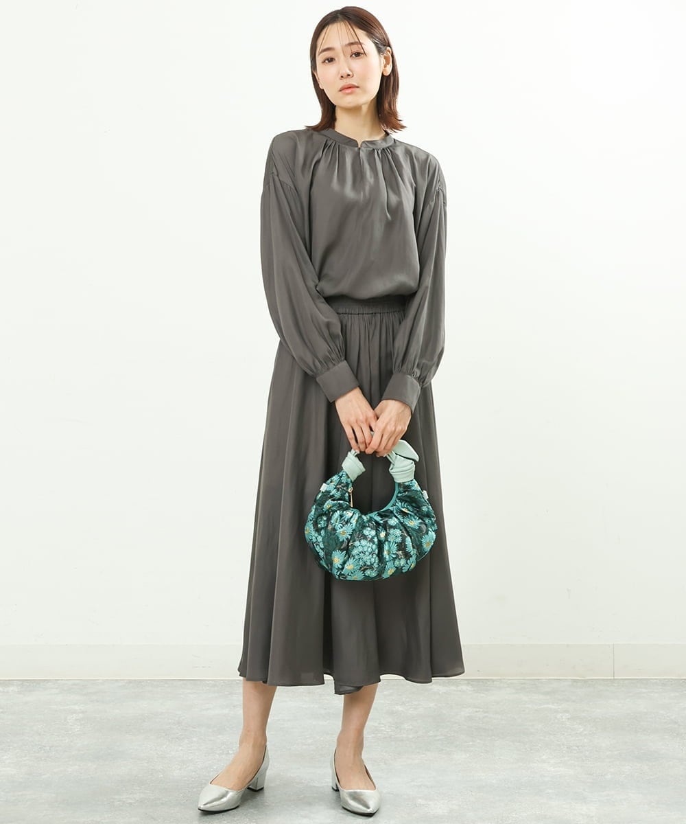 BPCES23140 MK MICHEL KLEIN BAG(MK ミッシェルクラン バッグ) [2WAY]クロワッサンフォルムハンドバッグ グリーン