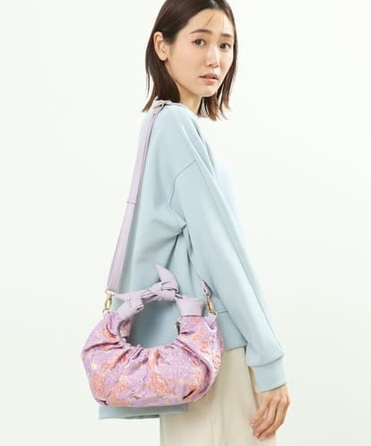 BPCES23140 MK MICHEL KLEIN BAG [2WAY]クロワッサンフォルムハンドバッグ