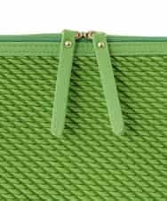 BPCEV23150 MK MICHEL KLEIN BAG(MK ミッシェルクラン バッグ) [2WAY]アクセントカラーエンボスメッシュバッグ グリーン