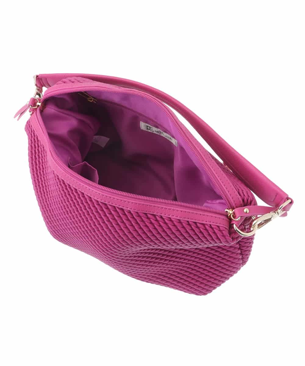 BPCEV23150 MK MICHEL KLEIN BAG(MK ミッシェルクラン バッグ) [2WAY]アクセントカラーエンボスメッシュバッグ グリーン