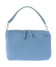 BPCEV23150 MK MICHEL KLEIN BAG(MK ミッシェルクラン バッグ) [2WAY]アクセントカラーエンボスメッシュバッグ ライトブルー