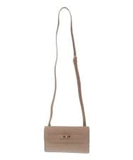 BPCEV24130 MK MICHEL KLEIN BAG(MK ミッシェルクラン バッグ) 合成皮革スクエアショルダーバッグ ベージュ