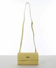 BPCEV24130 MK MICHEL KLEIN BAG(MK ミッシェルクラン バッグ) 合成皮革スクエアショルダーバッグ イエロー