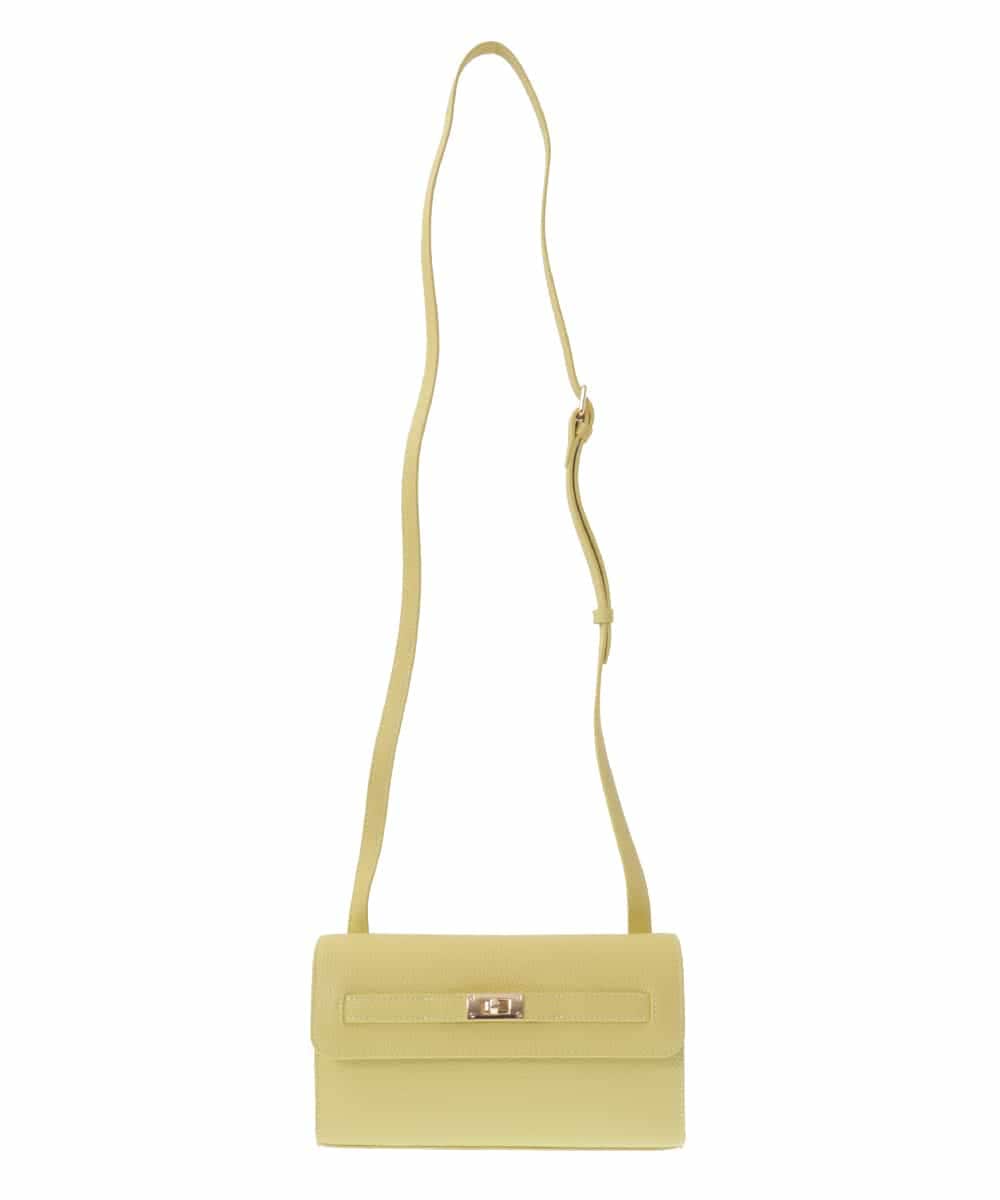 BPCEV24130 MK MICHEL KLEIN BAG(MK ミッシェルクラン バッグ) 合成皮革スクエアショルダーバッグ イエロー
