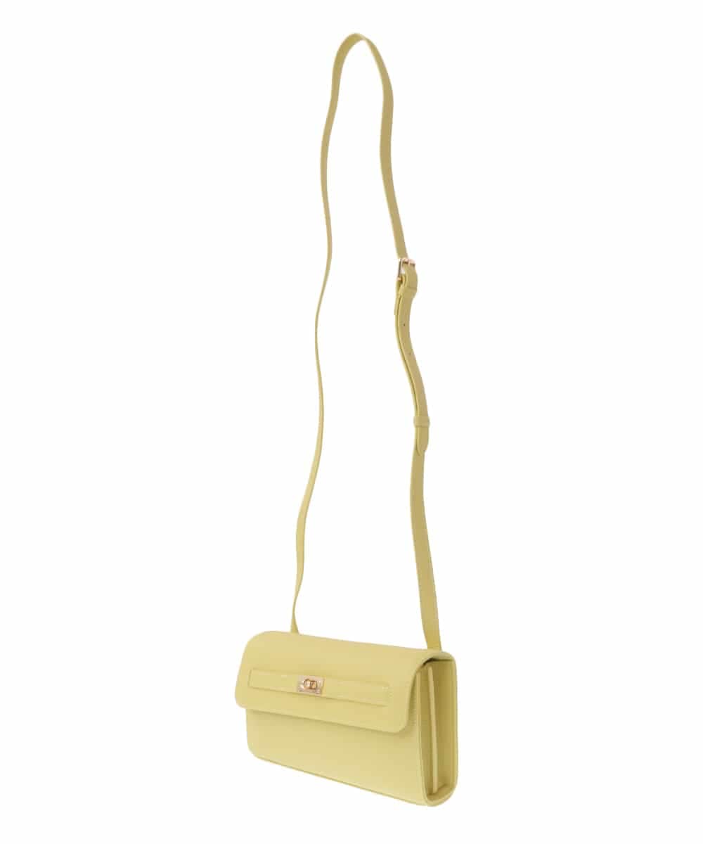 BPCEV24130 MK MICHEL KLEIN BAG(MK ミッシェルクラン バッグ) 合成皮革スクエアショルダーバッグ イエロー