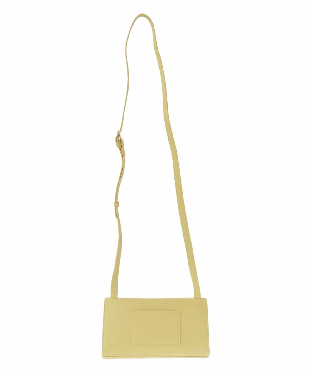 BPCEV24130 MK MICHEL KLEIN BAG(MK ミッシェルクラン バッグ) 合成皮革スクエアショルダーバッグ イエロー