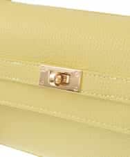 BPCEV24130 MK MICHEL KLEIN BAG(MK ミッシェルクラン バッグ) 合成皮革スクエアショルダーバッグ イエロー