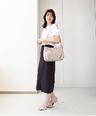 BPCGA30150 MK MICHEL KLEIN BAG(MK ミッシェルクラン バッグ) [2WAY]パンチングレイヤードショルダーバッグ ネイビー