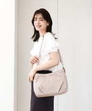 BPCGA30150 MK MICHEL KLEIN BAG(MK ミッシェルクラン バッグ) [2WAY]パンチングレイヤードショルダーバッグ ネイビー