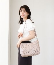 BPCGA30150 MK MICHEL KLEIN BAG(MK ミッシェルクラン バッグ) [2WAY]パンチングレイヤードショルダーバッグ ラベンダー