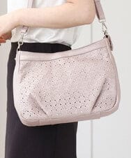 BPCGA30150 MK MICHEL KLEIN BAG(MK ミッシェルクラン バッグ) [2WAY]パンチングレイヤードショルダーバッグ ラベンダー