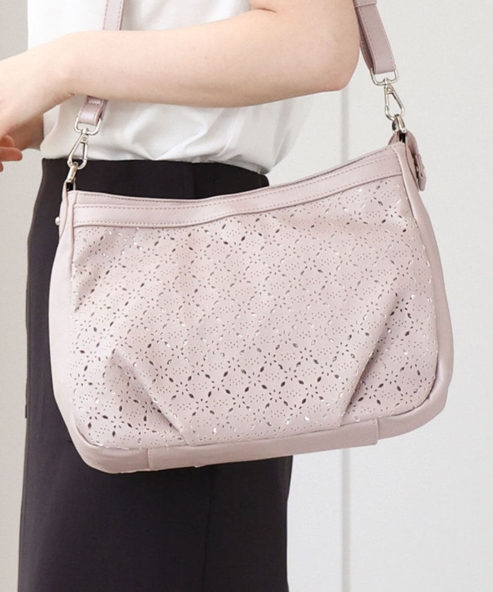 MK ミッシェルクラン バッグ（MK MICHEL  BAG）/[2WAY]パンチングレイヤードショルダーバッグ 2WAY]パンチングレイヤードショルダーバッグ(トートバッグ) | MK