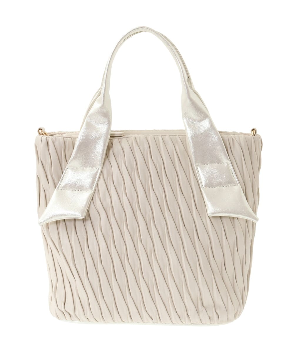 BPCGA31150 MK MICHEL KLEIN BAG(MK ミッシェルクラン バッグ) [2WAY]リンクルデザインシャイニーハンドルバッグ ネイビー
