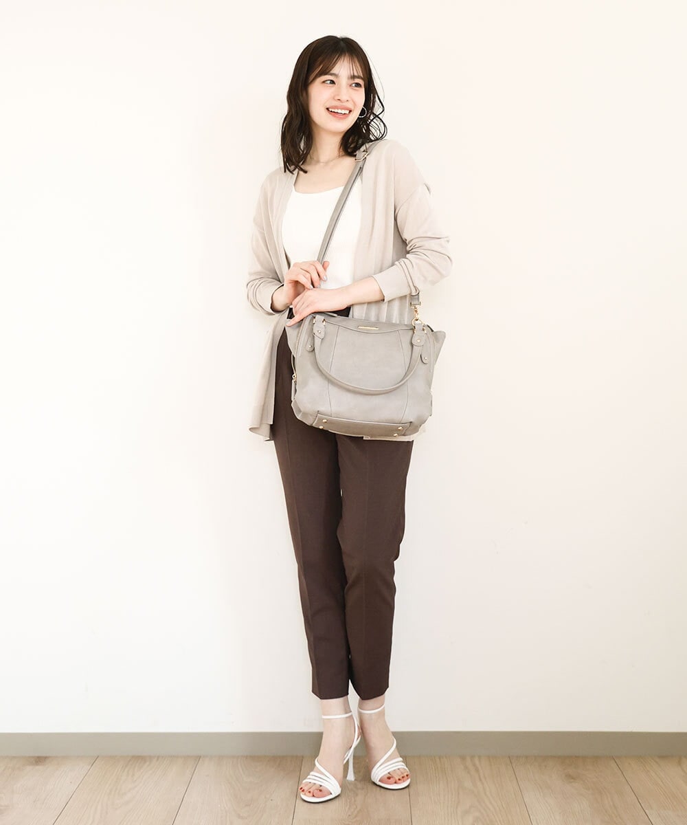 BPCGA36160 MK MICHEL KLEIN BAG(MK ミッシェルクラン バッグ) [2WAY]サイドファスナーデザイントートバッグ ベージュ