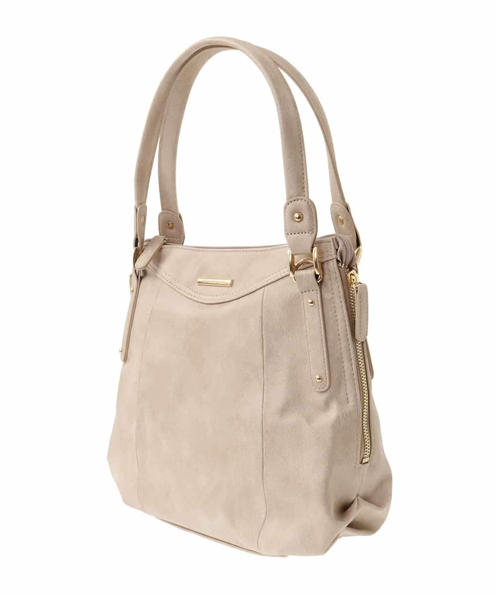 BPCGA36160 MK MICHEL KLEIN BAG(MK ミッシェルクラン バッグ) [2WAY]サイドファスナーデザイントートバッグ ベージュ