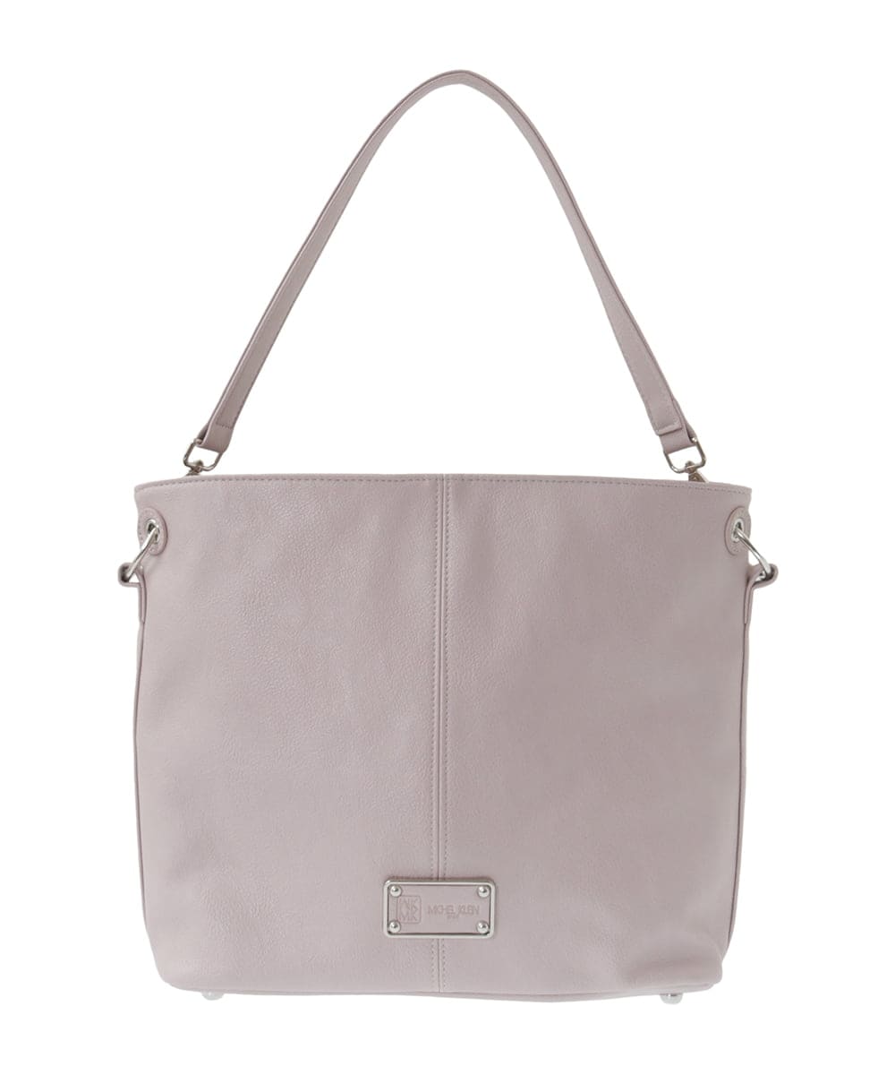 BPCGA39150 MK MICHEL KLEIN BAG(MK ミッシェルクラン バッグ) [2WAY]メタルタグアクセントトートバッグ ネイビー
