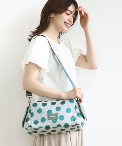 BPCGA41160 MK MICHEL KLEIN BAG [2WAY]ドット柄モダンワイドバッグ