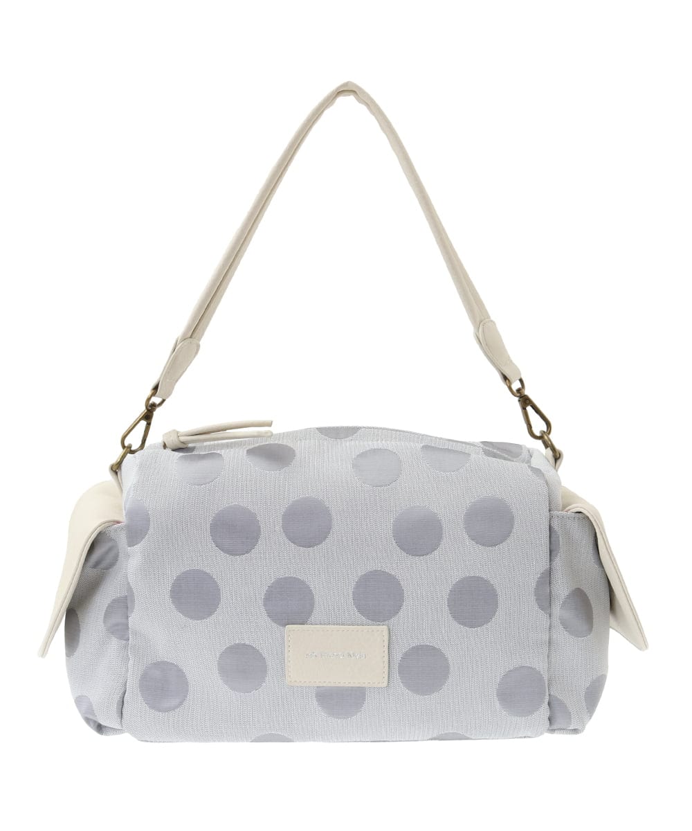 BPCGA41160 MK MICHEL KLEIN BAG(MK ミッシェルクラン バッグ) [2WAY]ドット柄モダンワイドバッグ グレー